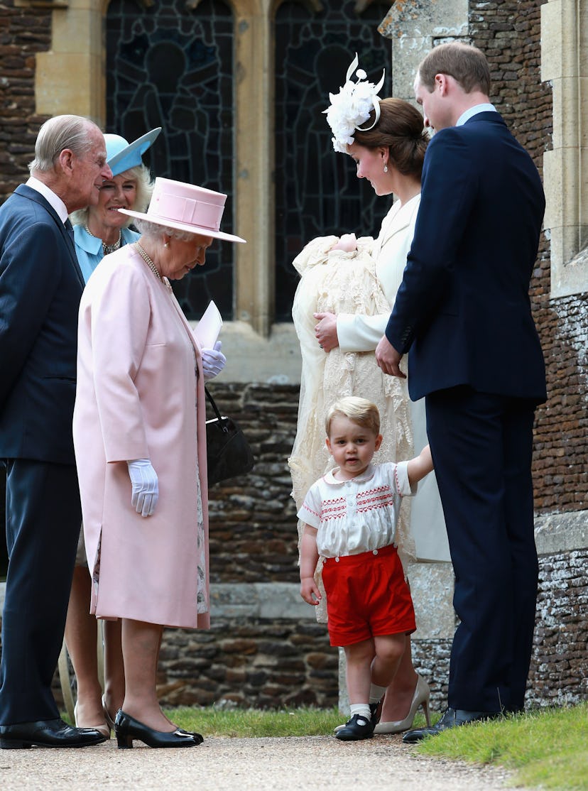 Prince Philip with his great-grandchildren in 2015.