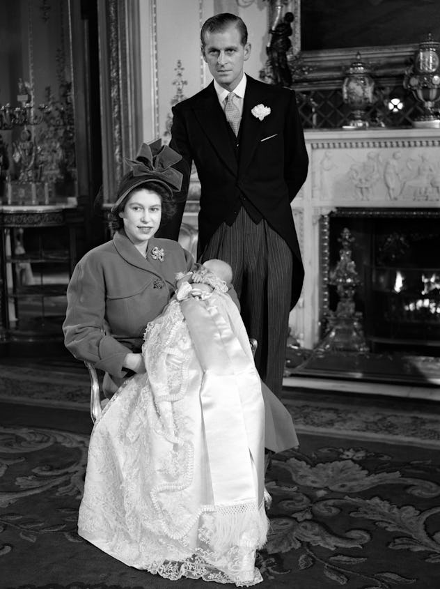 Prince Philip with Prince Charles, 1948.