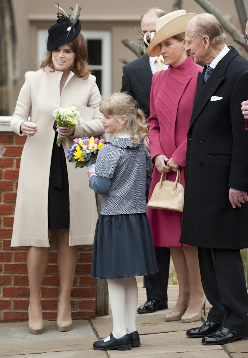 Prince Philip with his granddaughters.