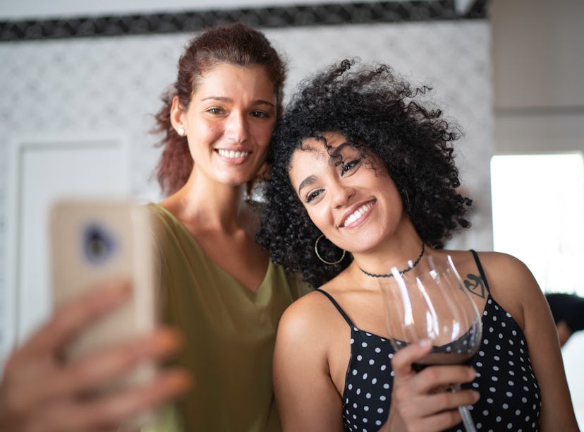 These women need Wednesday Instagram captions for their Wednesday selfie on wine Wednesday. 