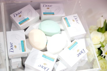 NEW YORK, NEW YORK - APRIL 06: A view of products on display as Dove, Getty Images and Girlgaze deb...