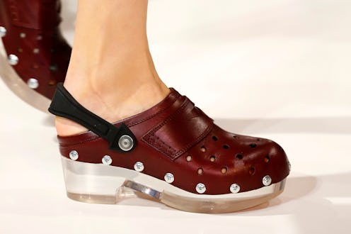 PARIS, FRANCE - SEPTEMBER 28: A Shoe detail at the Maison Margiela show as part of the Paris Fashion...