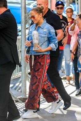 Jennifer Lopez is seen heading to Madison Square Garden on July 13, 2019 in New York City.