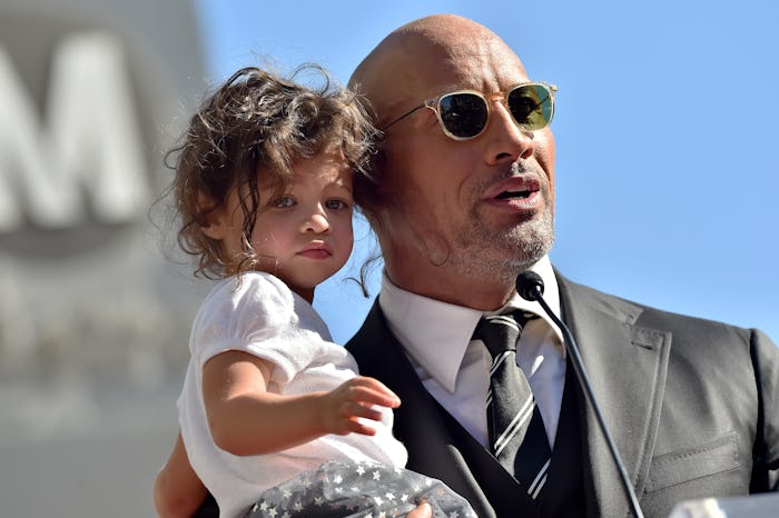 Dwayne Johnson taught his daughter to do a pep talk on IWD.