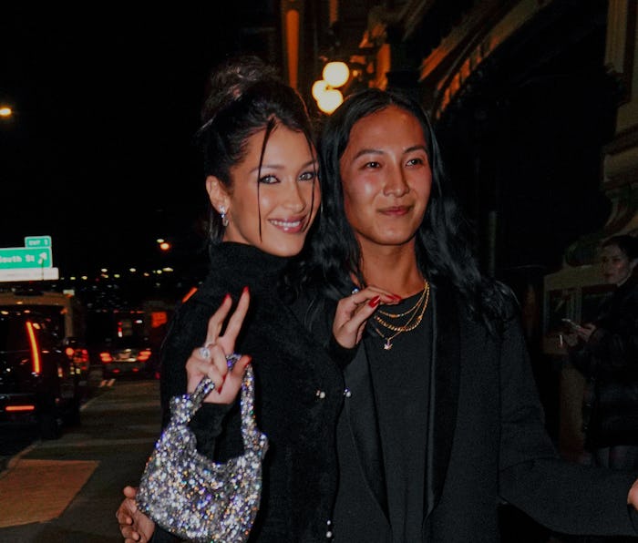 NEW YORK, NEW YORK - NOVEMBER 04: Bella Hadid and Alexander Wang at CFDA event on November 04, 2019 ...