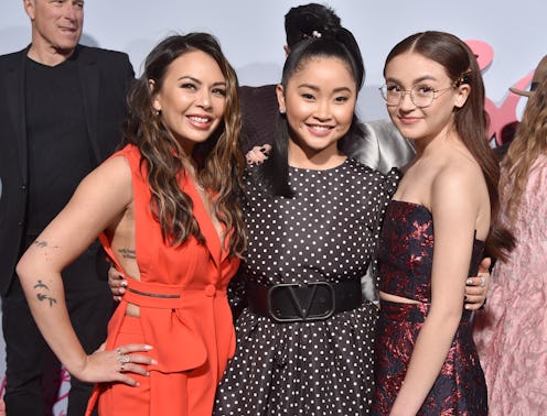 HOLLYWOOD, CALIFORNIA - FEBRUARY 03:  Janel Parrish, Lana Condor, and Anna Cathcart attend the Premi...
