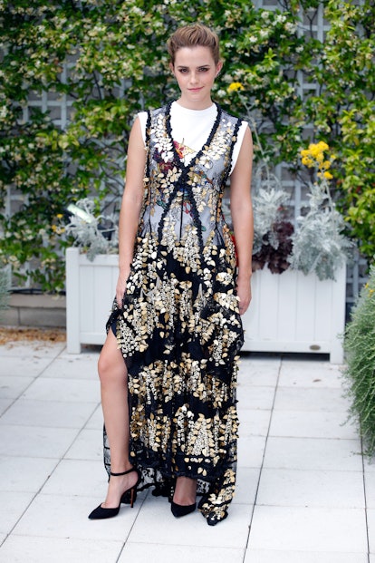 PARIS, FRANCE - JUNE 22:  Actress Emma Watson attends 'The Circle' Paris Photocall at Hotel Le Brist...