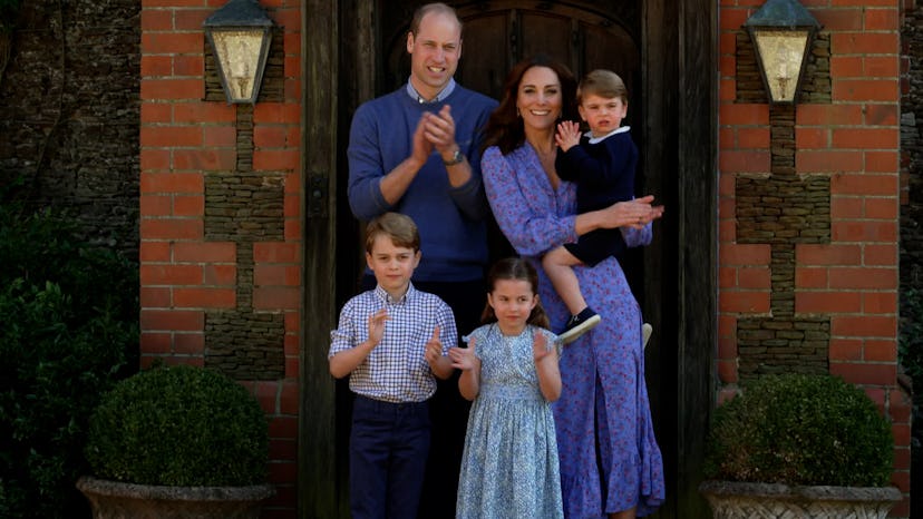 Princess Charlotte clapped for carers in 2020.