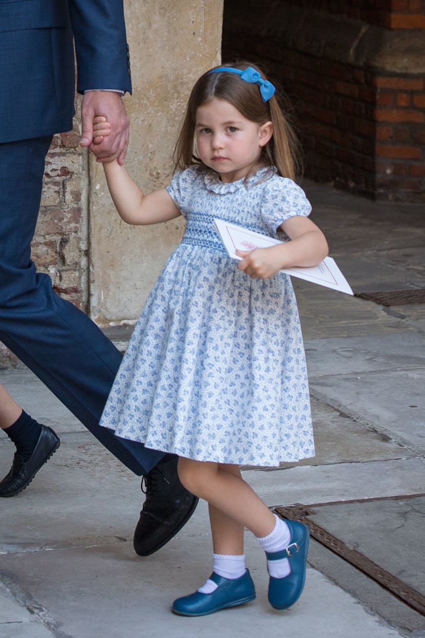 Princess Charlotte at the christening of her brother Prince Louis, 2018.