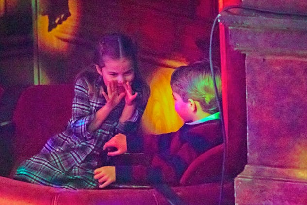 Princess Charlotte with brother Prince George, 2020.