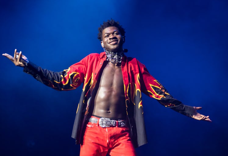SAN FRANCISCO, CALIFORNIA - DECEMBER 08: Lil Nas X performs at WiLD 94.9's FM's Jingle Ball 2019 Pre...