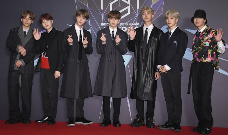 INCHEON, SOUTH KOREA - NOVEMBER 06: BTS attends at the 2018 MBC Plus X Genie Music Awards (MGA) at N...