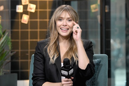NEW YORK, NEW YORK - OCTOBER 08: Actress Elizabeth Olsen visits the Build Series to discuss the Face...