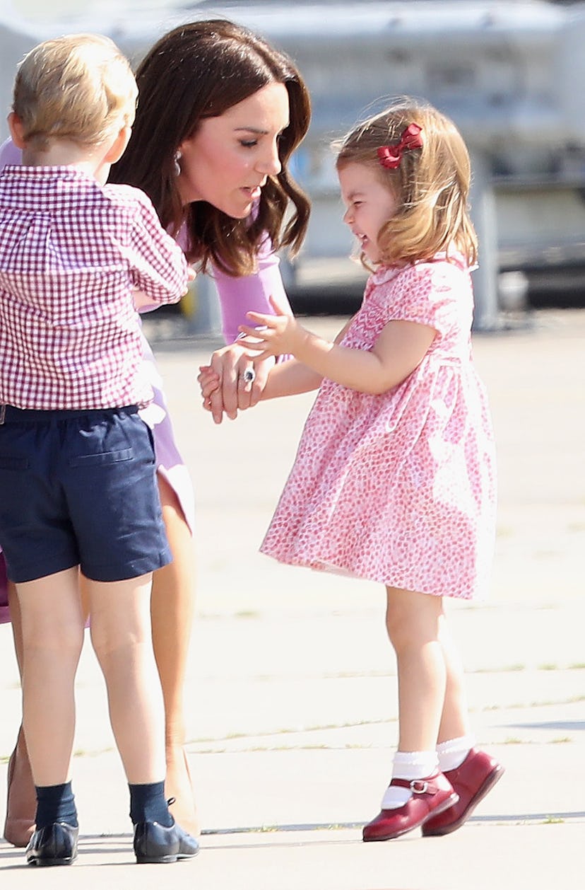 Princess Charlotte at the airport in Germany, 2017.