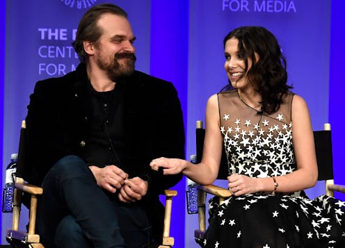 HOLLYWOOD, CA - MARCH 25:David Harbour and Millie Bobby Brown speak onstage at The Paley Center For ...
