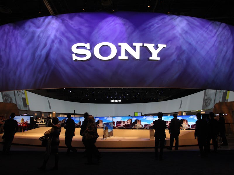 Jan. 7, 2015, Las Vegas, Nevada --- Sony booth with the 4k ultra HD 65 inch TV's at the 2015 Interna...