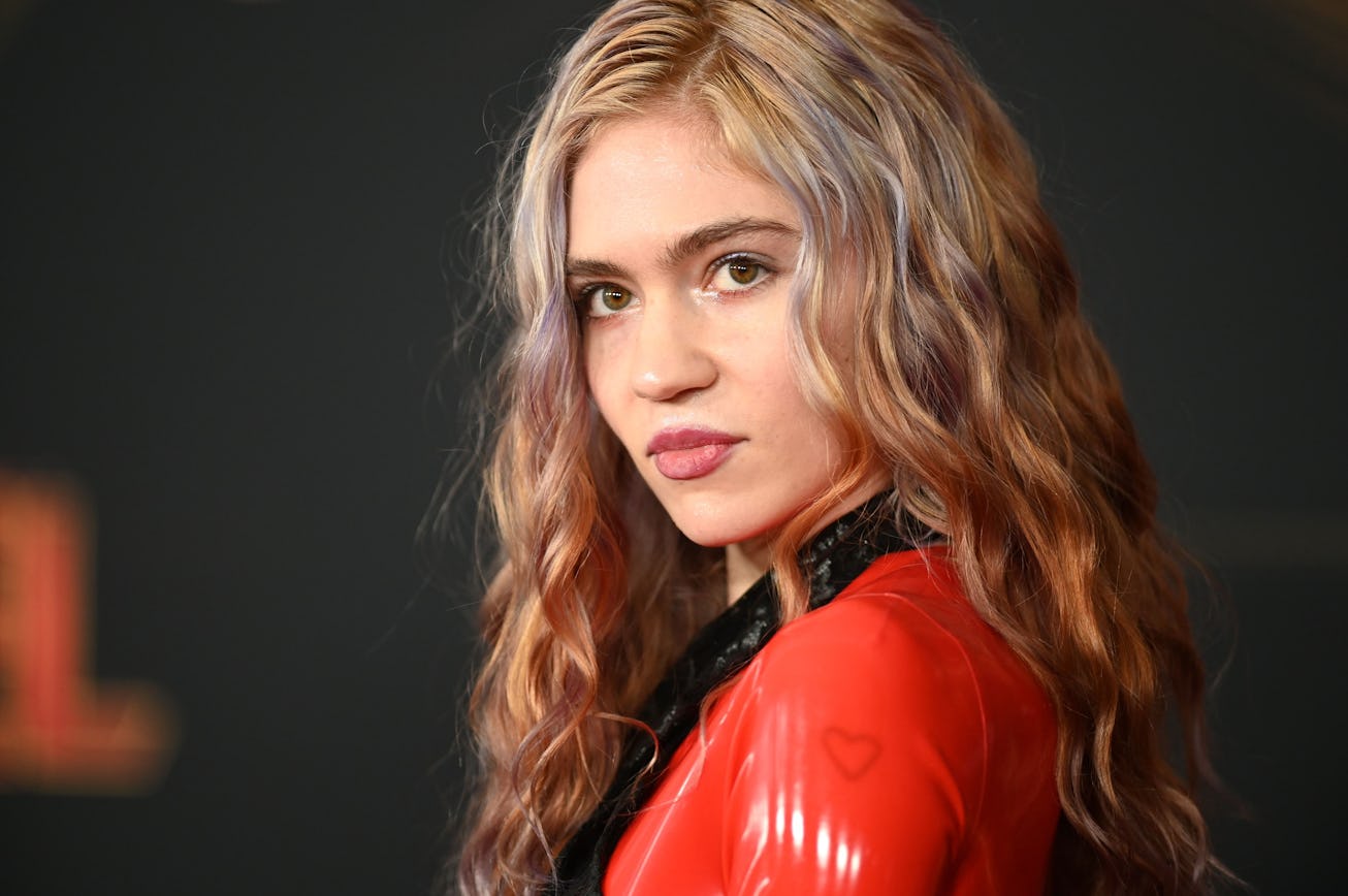 Canadian singer-songwriter Grimes (Claire Elise Boucher) attends the world premiere of "Captain Marv...