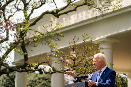 WASHINGTON, DC  April 8, 2021:

President Joe Biden make remarks on gun violence prevention while Vi...