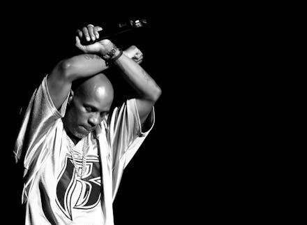 INGLEWOOD, CA - OCTOBER 04: (EDITORS NOTE: This image has been converted to black and white.) DMX ...