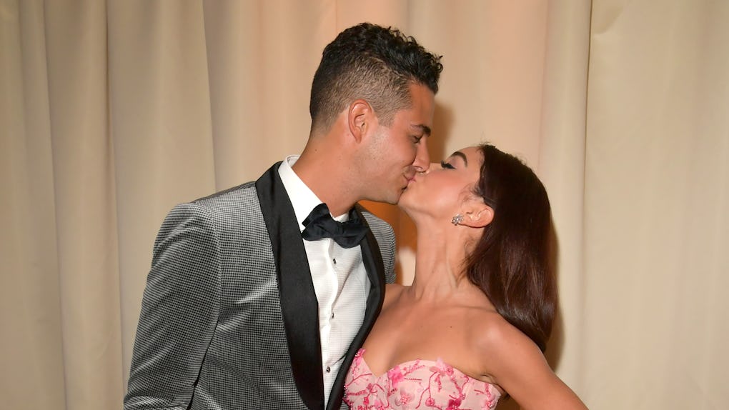 BEVERLY HILLS, CALIFORNIA - JANUARY 05: (L-R) Wells Adams and Sarah Hyland attend The 2020 InStyle And Warner Bros. 77th Annual Golden Globe Awards Post-Party at The Beverly Hilton Hotel on January 05, 2020 in Beverly Hills, California. (Photo by Lester Cohen/Getty Images for InStyle)