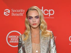 LOS ANGELES, CALIFORNIA - NOVEMBER 22: In this image released on November 22, Cara Delevingne attend...