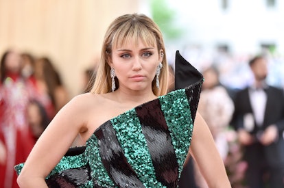 NEW YORK, NEW YORK - MAY 06: Miley Cyrus attends The 2019 Met Gala Celebrating Camp: Notes on Fashio...