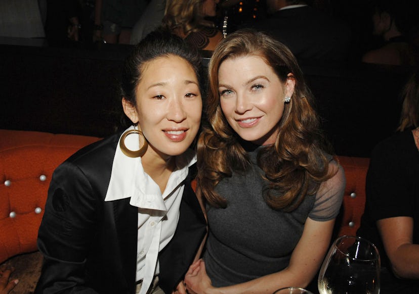 LOS ANGELES, CA - SEPTEMBER 11:    Actress Sandra Oh and actress Ellen Pompeo attend the Los Angeles...