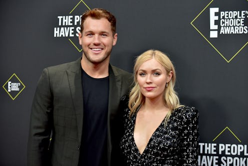 SANTA MONICA, CALIFORNIA - NOVEMBER 10: (L-R) Colton Underwood and Cassie Randolph attend the 2019 E...