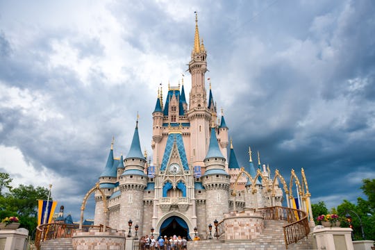 ORLANDO, FLORIDA, UNITED STATES - 2019/07/17: Cinderella Castle in Walt Disney World. (Photo by Robe...