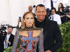 NEW YORK, NY - MAY 07:   Jennifer Lopez and AROD attend the Heavenly Bodies: Fashion & The Catholic ...