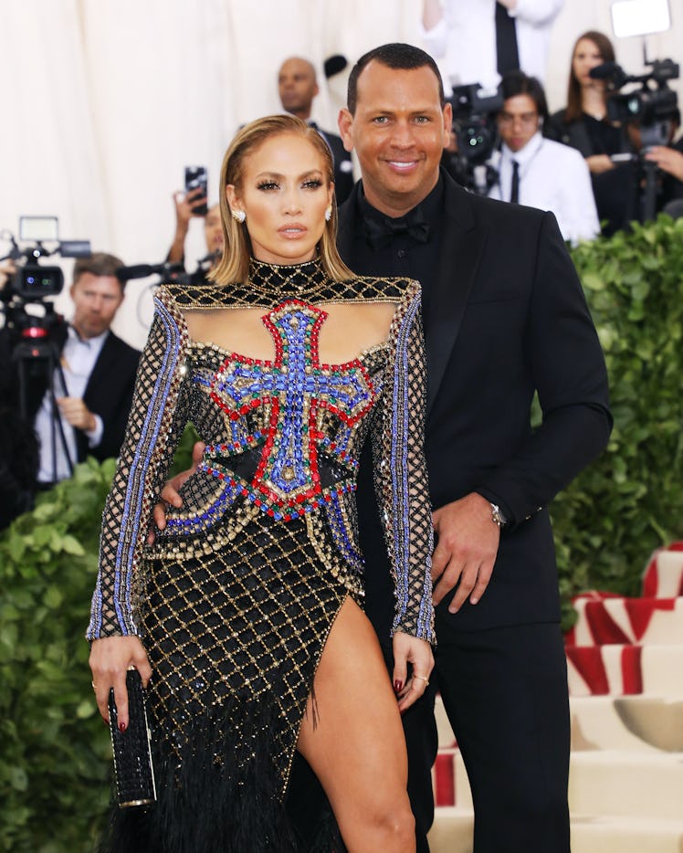 NEW YORK, NY - MAY 07: Jennifer Lopez and AROD attend the Heavenly Bodies: Fashion & The Catholic ...