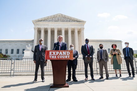 WASHINGTON, DC - APRIL 15: (L-R) Rep. Hank Johnson (D-GA), Sen. Ed Markey (D-MA), House Judiciary Co...