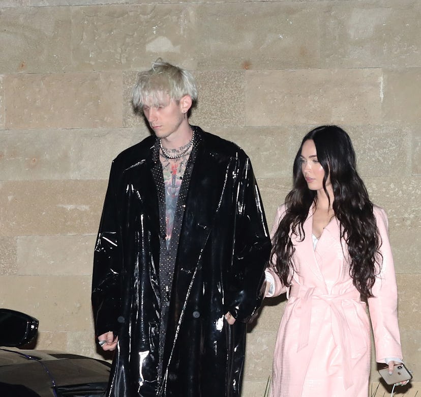 MALIBU CA - APRIL 7: Megan Fox and Machine Gun Kelly at Soho House on April 7, 2021 in Malibu, Calif...