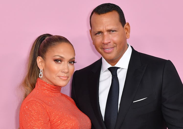 CFDA Fashion Icon Award recipient US singer Jennifer Lopez and fiance former baseball pro Alex Rodri...