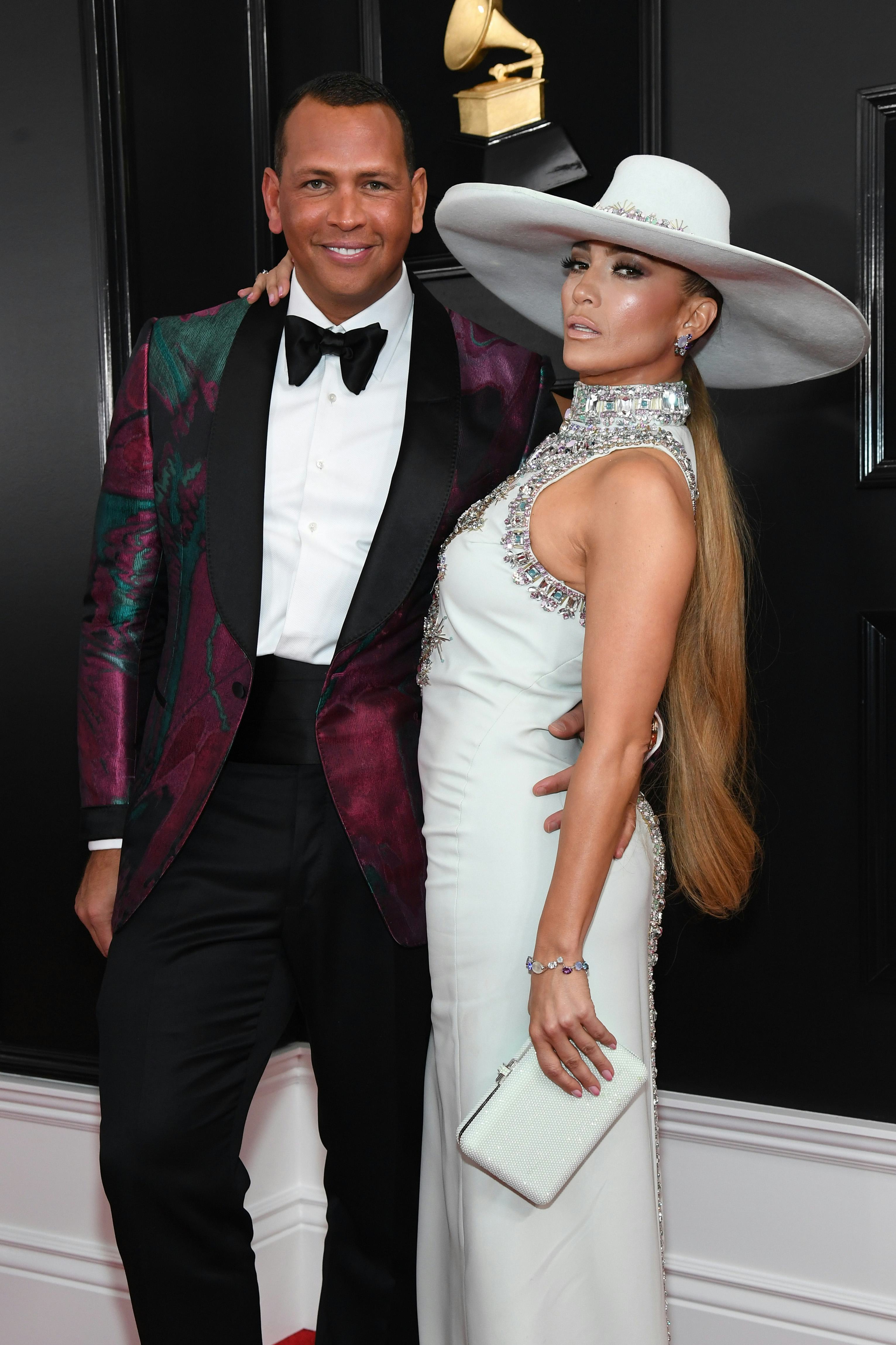 LOS ANGELES, CA - FEBRUARY 10:  Alex Rodriguez and Jennifer Lopez attend the 61st Annual GRAMMY Awar...