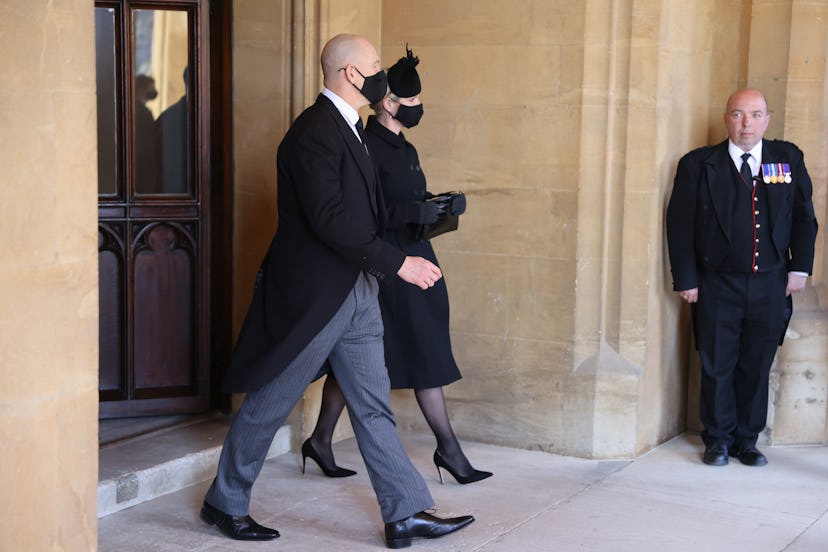 Zara and Mike Tindall were at the funeral.