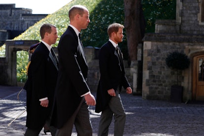 These photos from Prince Philip's funeral capture the family members' mournful moments.