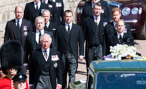 WINDSOR, ENGLAND - APRIL 17: Prince Charles, Prince of Wales, Prince Andrew, Duke of York, Prince Ed...