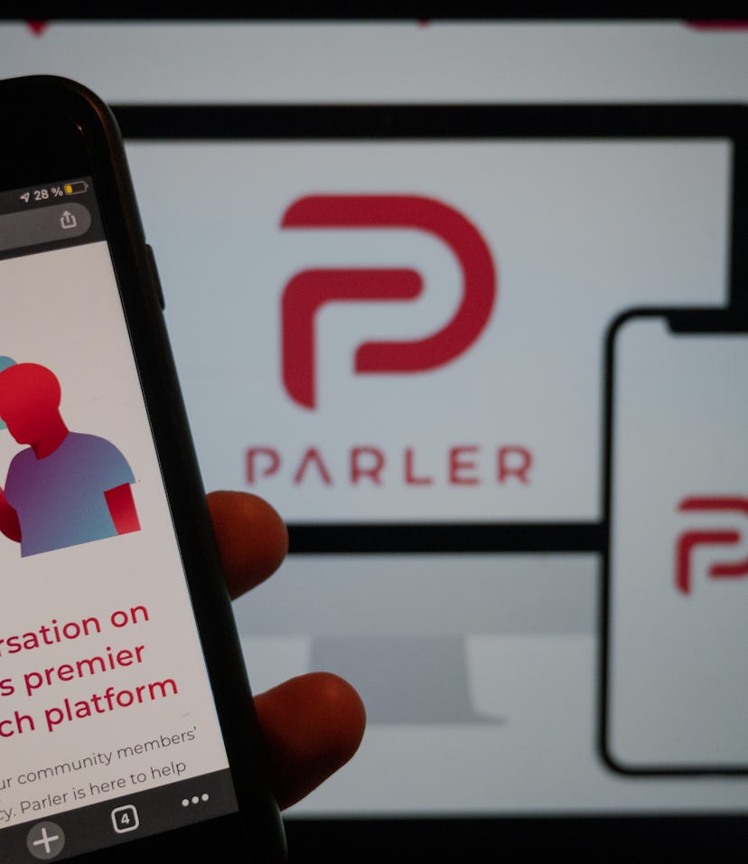 ILLUSTRATION - 10 January 2021, Berlin: On a mobile phone, the website of the social media platform ...