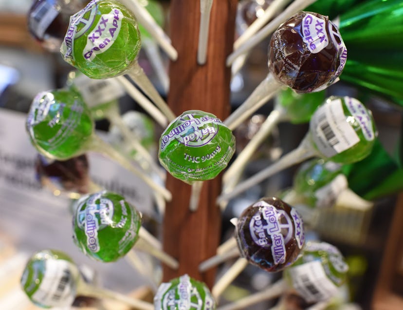 BaKed Lollipops with 90mg each of THC, the chemical component in cannabis responsible for making use...