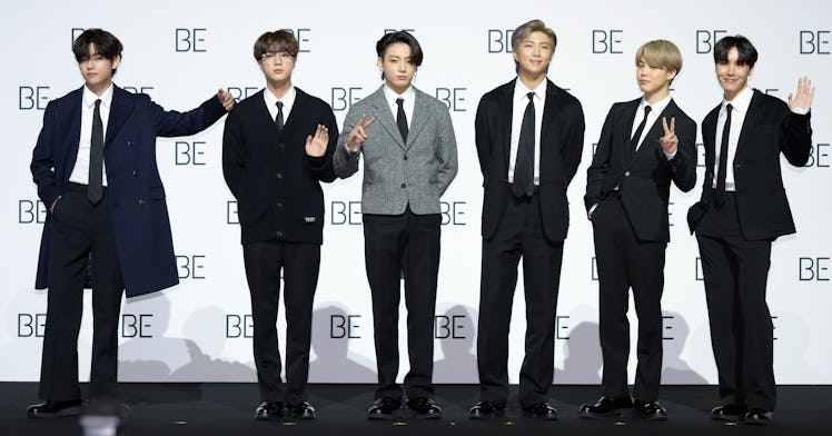 SEOUL, SOUTH KOREA - NOVEMBER 20: BTS during BTS's New Album 'BE (Deluxe Edition)' Release Press Con...
