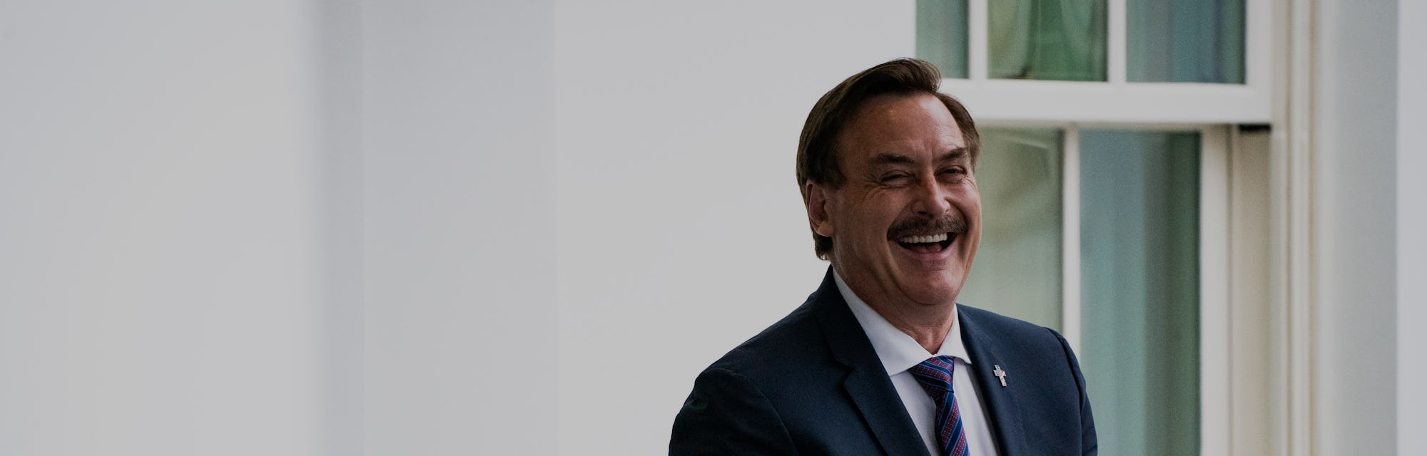 WASHINGTON, DC - JANUARY 15: My Pillow CEO Michael Lindell is seen outside the door of the West Wing...