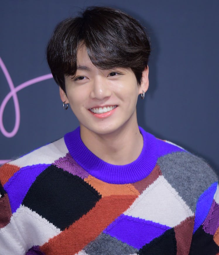 SEOUL, SOUTH KOREA - MAY 24: Jungkook of BTS attends press conference for the BTS's Third Album 'LOV...