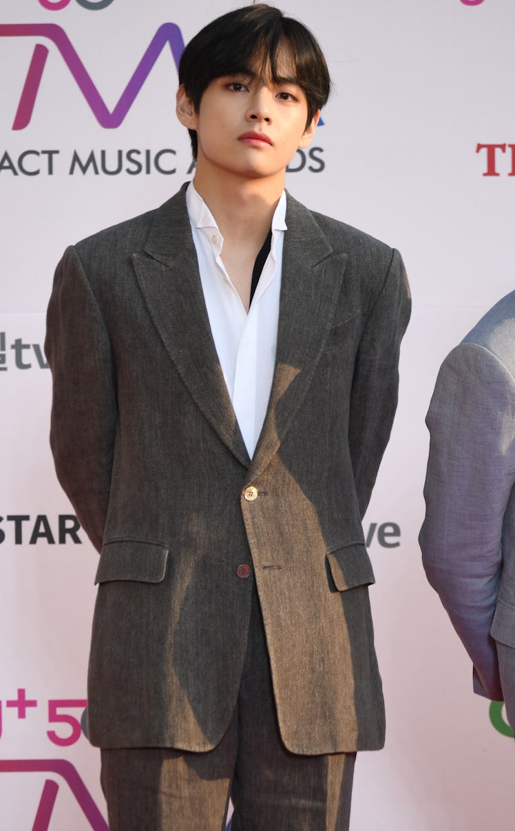 INCHEON, SOUTH KOREA – APRIL 24 : Kim Tae-Hyung member of BTS attends 'The Fact Music Awards’ held a...