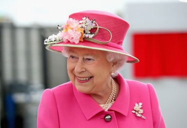 WINDSOR, ENGLAND - APRIL 20:  Queen Elizabeth II arrives at the Queen Elizabeth II delivery office i...