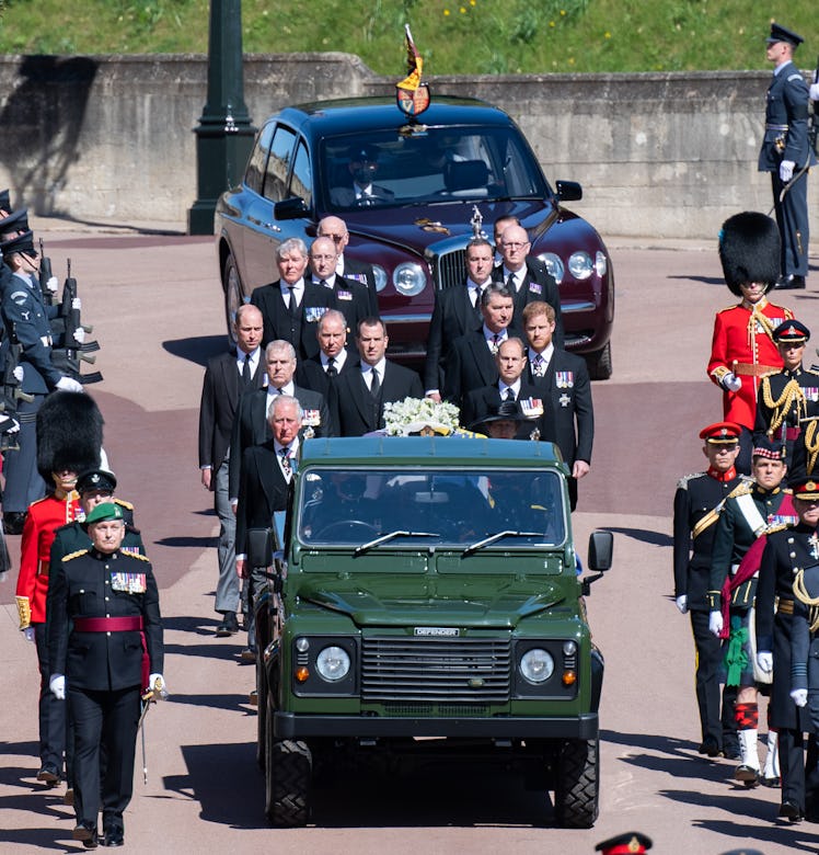 WINDSOR, ENGLAND - APRIL 17:  Prince Charles, Prince of Wales, Prince Andrew, Duke of York, Prince E...