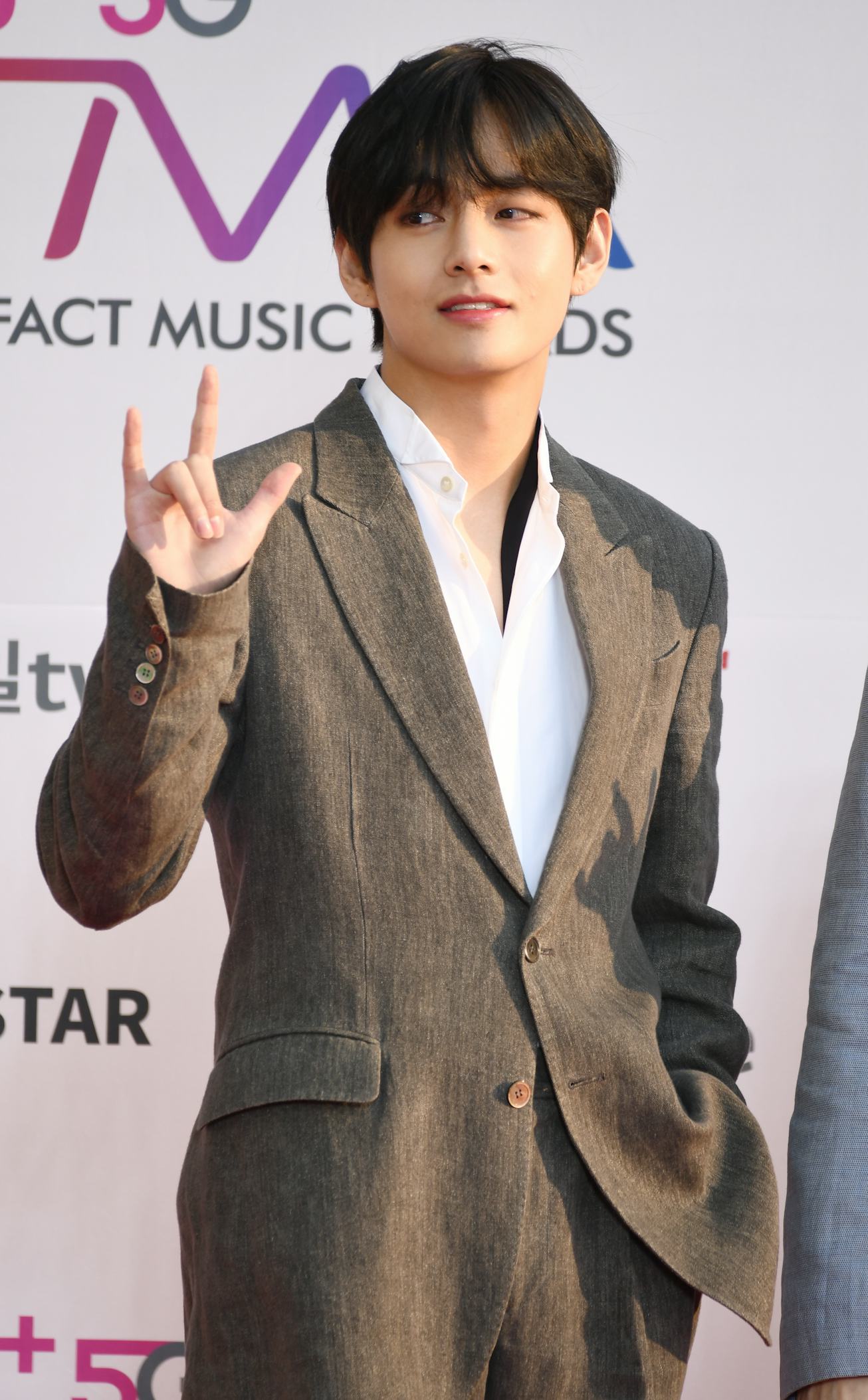 INCHEON, SOUTH KOREA – APRIL 24 : Kim Tae-Hyung member of BTS attends 'The Fact Music Awards’ held a...
