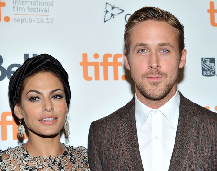 TORONTO, ON - SEPTEMBER 07: Actors Eva Mendes and Ryan Gosling attend "The Place Beyond The Pines" p...