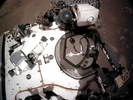 MARS - FEBRUARY 20: In this handout provided by NASA, the Navigation Cameras, or Navcams, aboard NA...