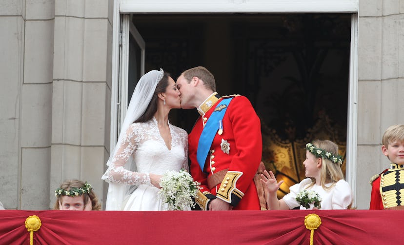 Prince William kissed Kate Middleton on the balcony at Buckingham Palace. Twice.